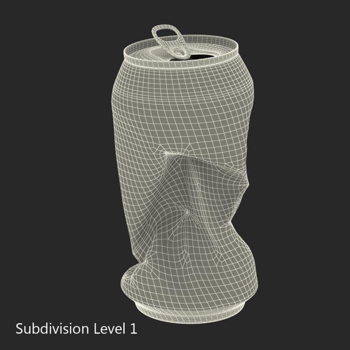 3D Crushed Soda Can 2 model