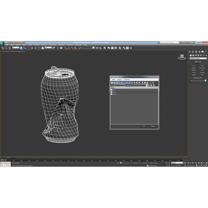 3D Crushed Soda Can 2 model