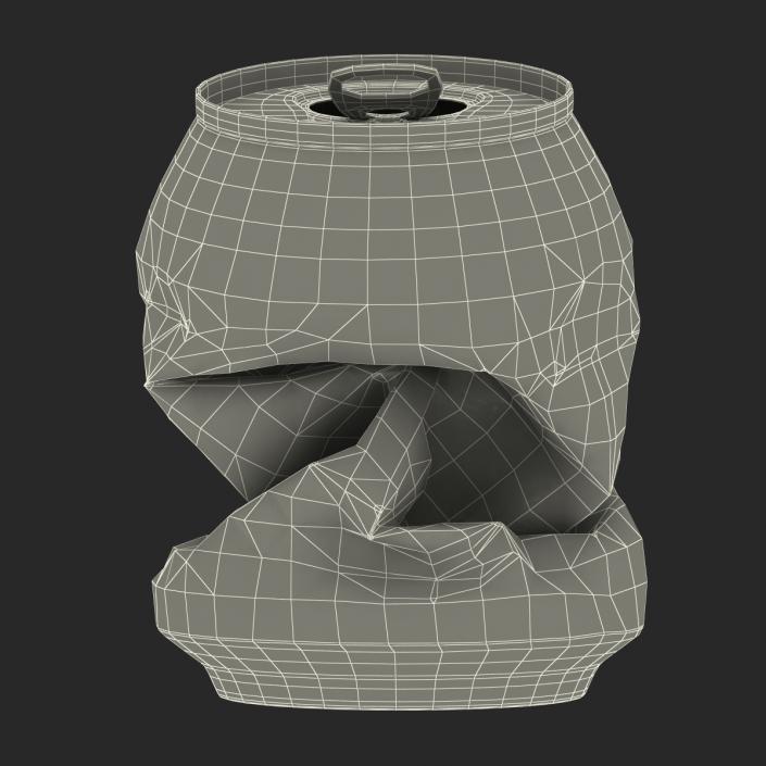 3D Crushed Soda Can 3 Coca Cola model