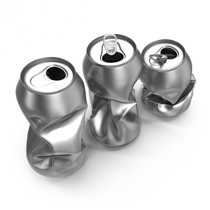 3D Crushed Soda Cans Set