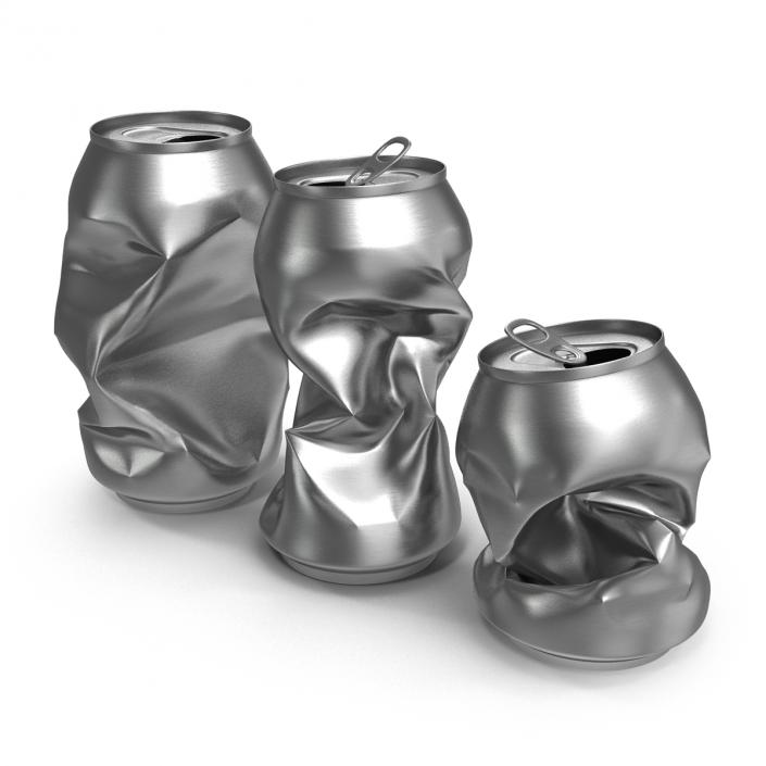 3D Crushed Soda Cans Set