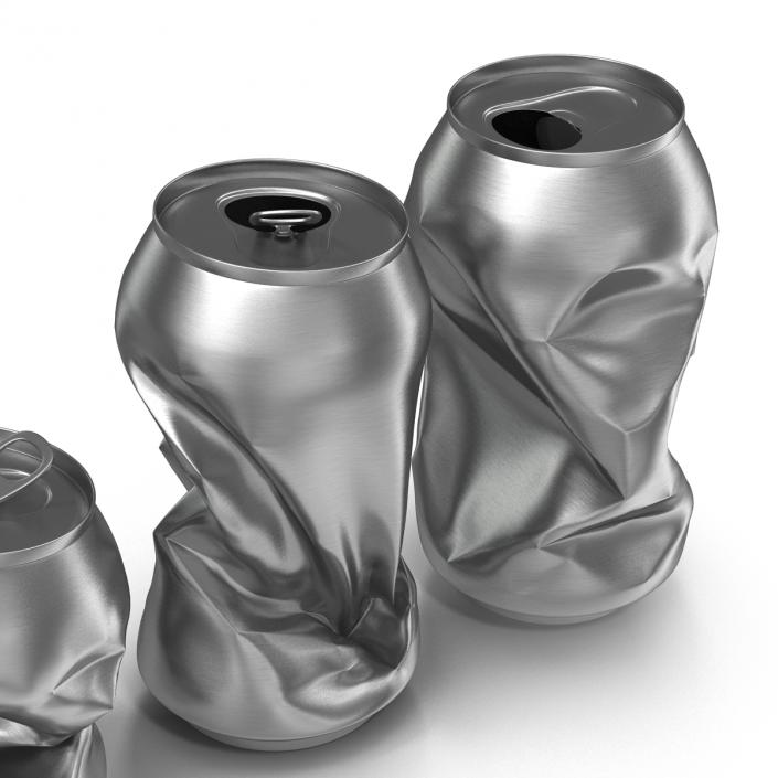 3D Crushed Soda Cans Set