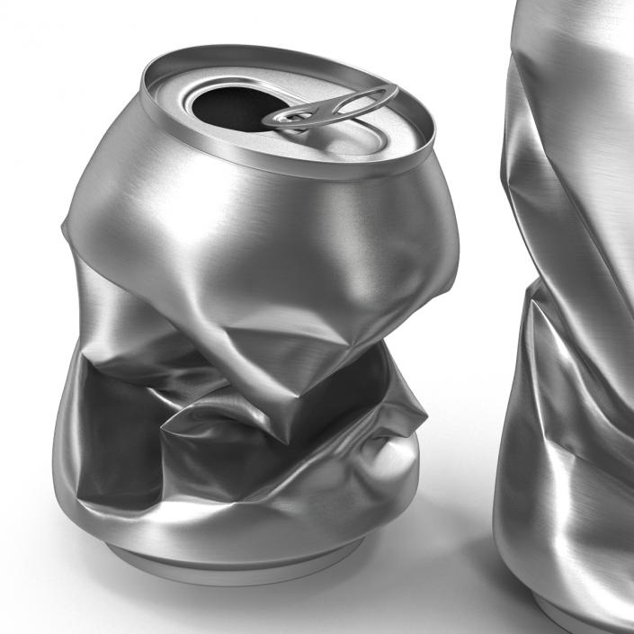 3D Crushed Soda Cans Set