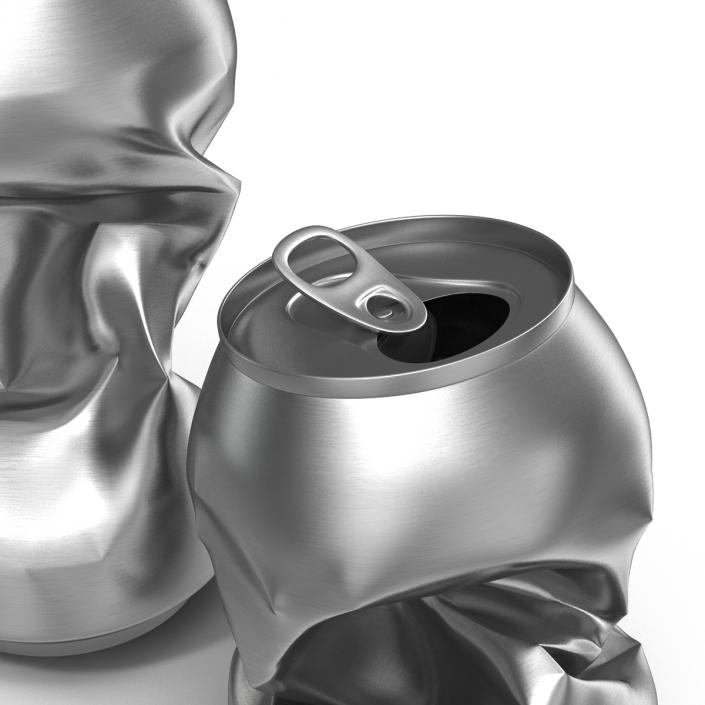 3D Crushed Soda Cans Set