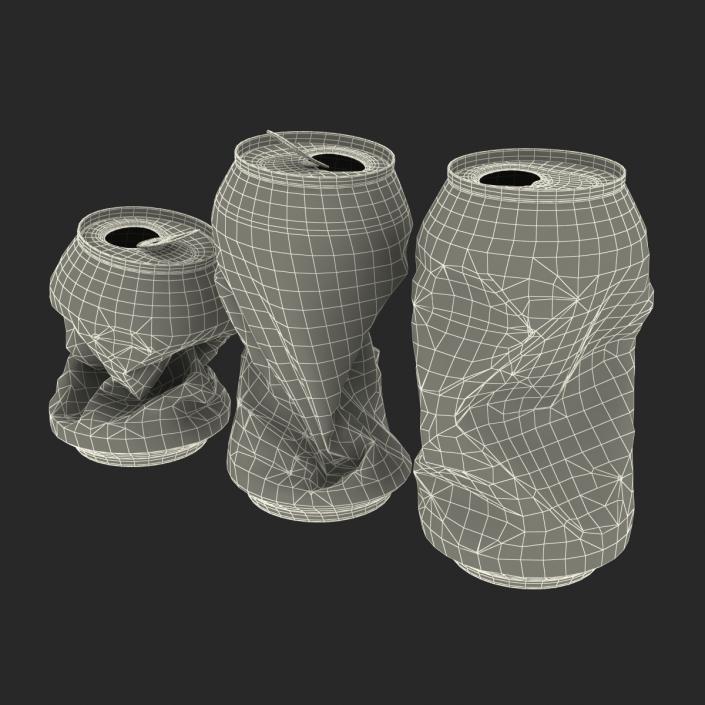 3D Crushed Soda Cans Set