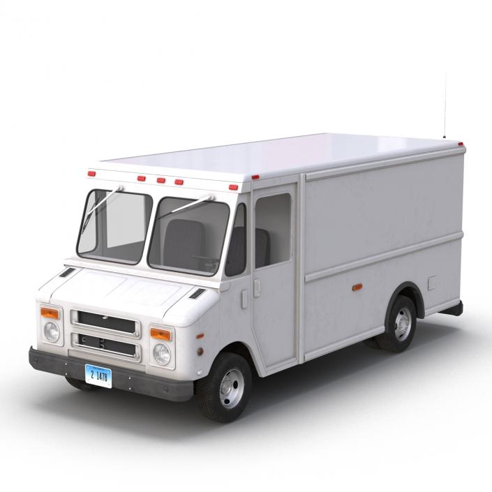 3D Post Office Truck Simple Interior model