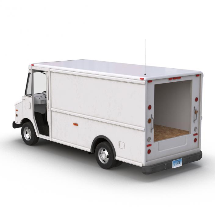 3D Post Office Truck Simple Interior model