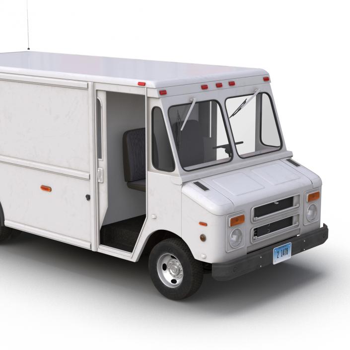 3D Post Office Truck Simple Interior model