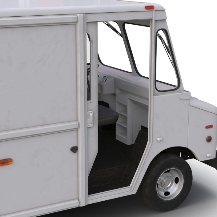 3D Post Office Truck Simple Interior model