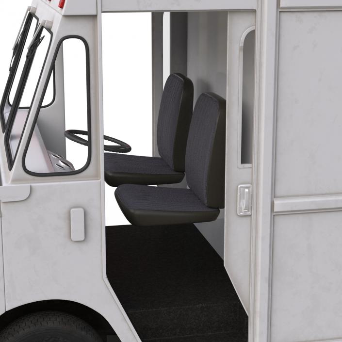 3D Post Office Truck Simple Interior model