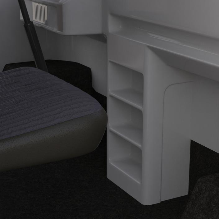 3D Post Office Truck Simple Interior model