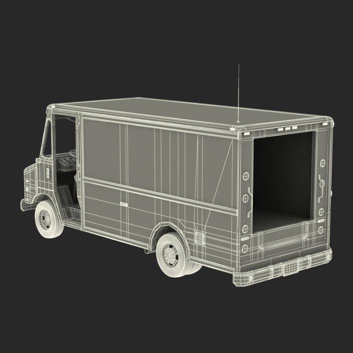 3D Post Office Truck Simple Interior model