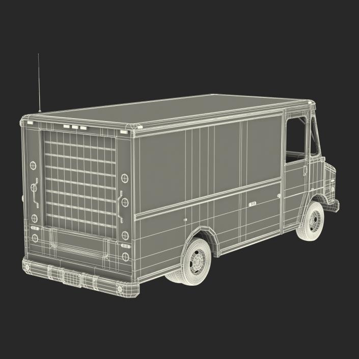 3D Post Office Truck Simple Interior model