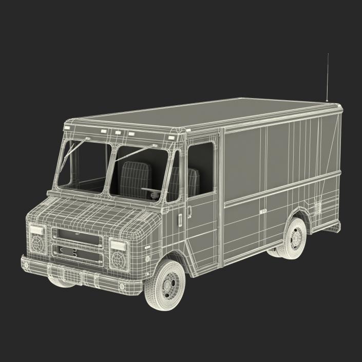 3D Post Office Truck Simple Interior model