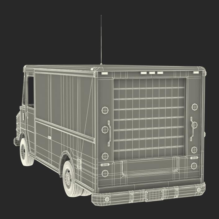 3D Post Office Truck Simple Interior model