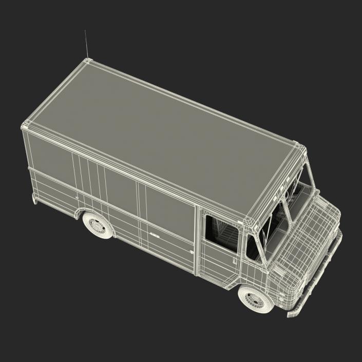 3D Post Office Truck Simple Interior model