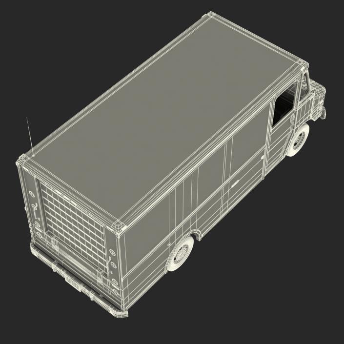 3D Post Office Truck Simple Interior model