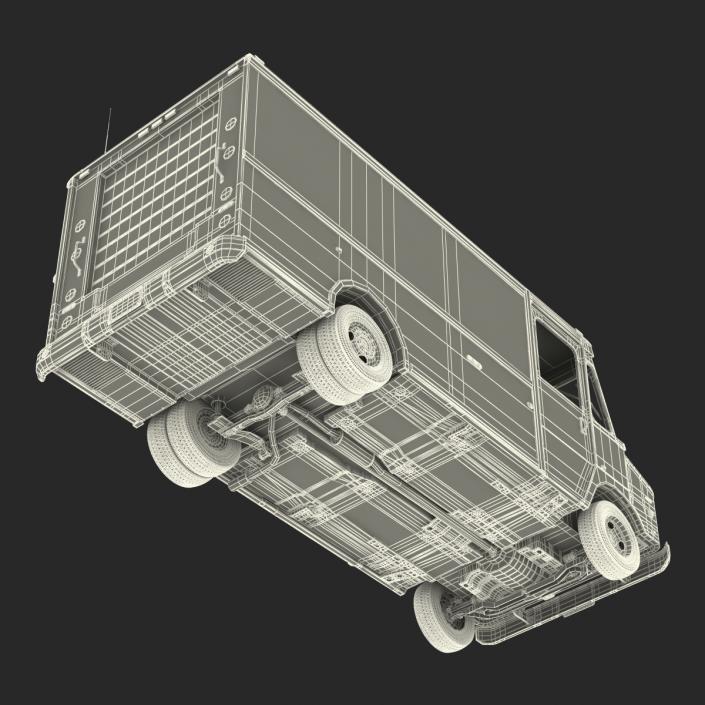 3D Post Office Truck Simple Interior model