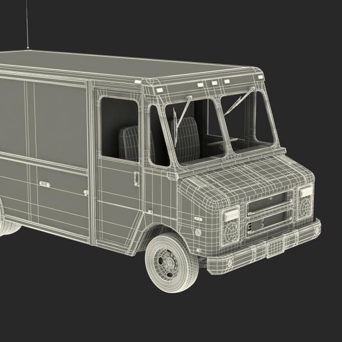 3D Post Office Truck Simple Interior model