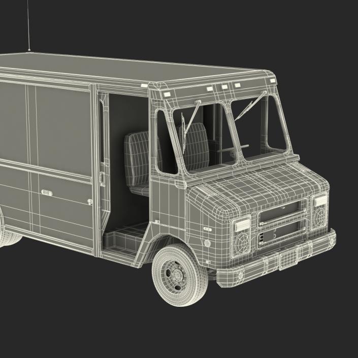 3D Post Office Truck Simple Interior model