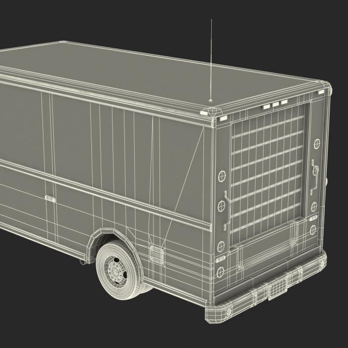 3D Post Office Truck Simple Interior model