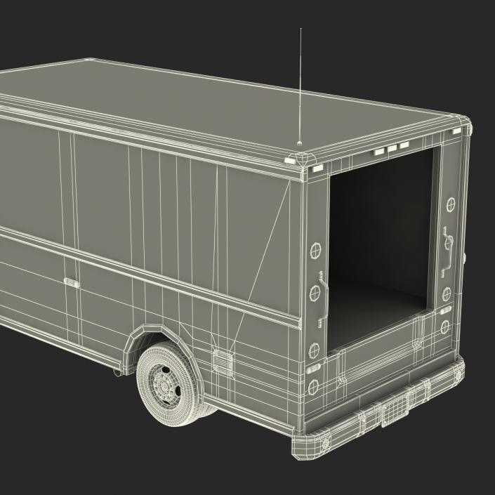 3D Post Office Truck Simple Interior model