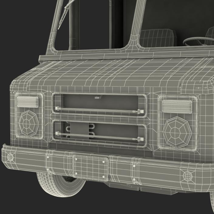 3D Post Office Truck Simple Interior model