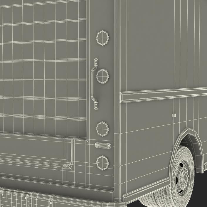 3D Post Office Truck Simple Interior model