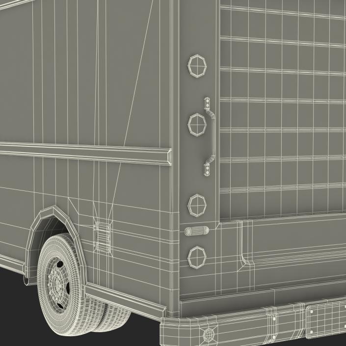 3D Post Office Truck Simple Interior model