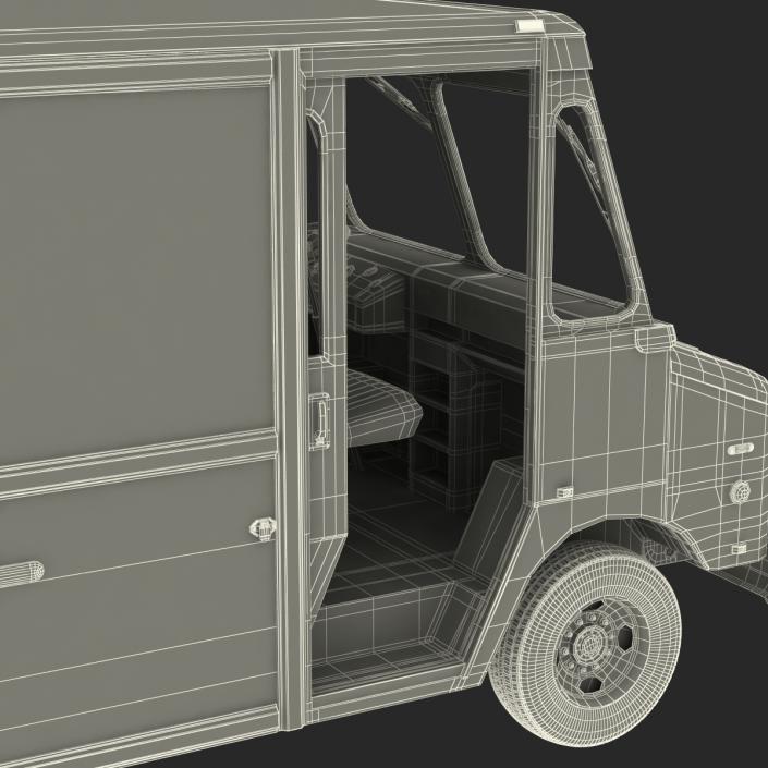 3D Post Office Truck Simple Interior model