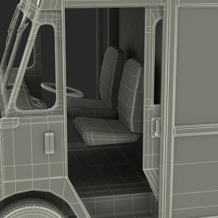 3D Post Office Truck Simple Interior model