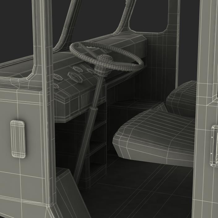 3D Post Office Truck Simple Interior model