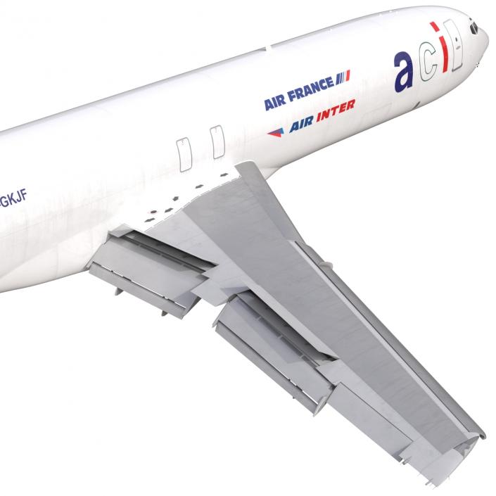 3D Boeing 727-200F Air France Rigged model