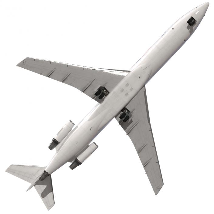 3D Boeing 727-200F Air France Rigged model