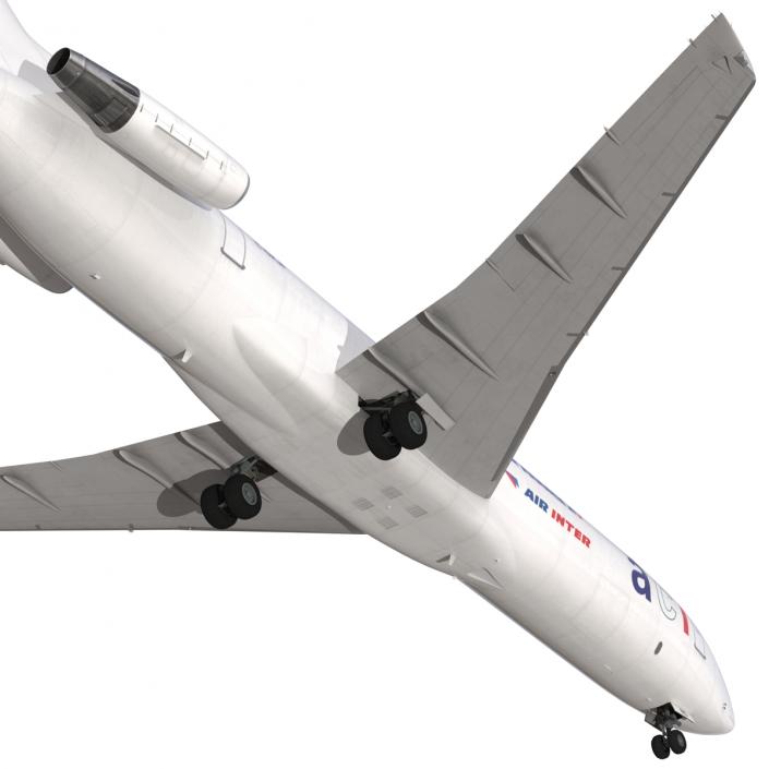 3D Boeing 727-200F Air France Rigged model