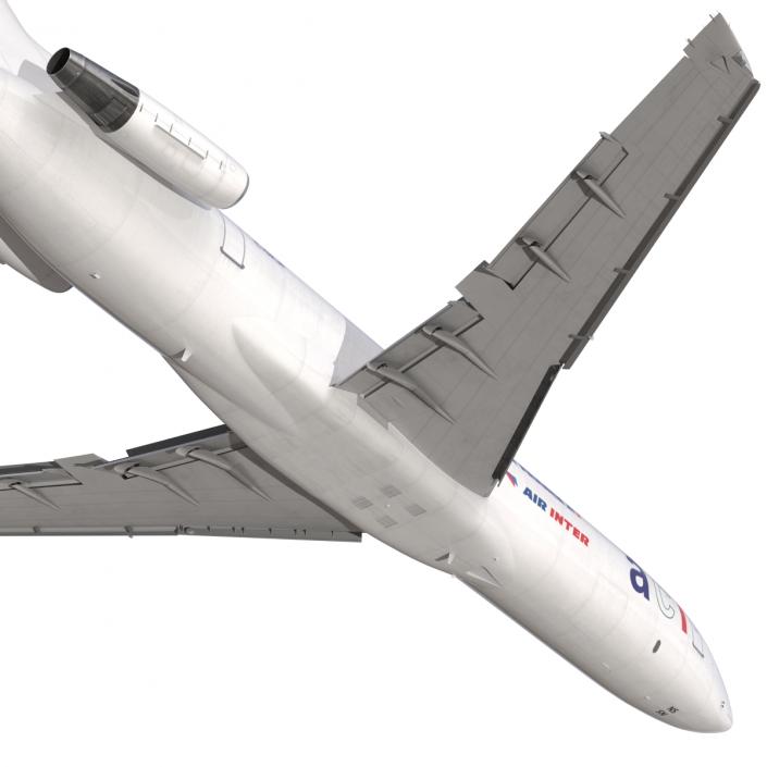 3D Boeing 727-200F Air France Rigged model