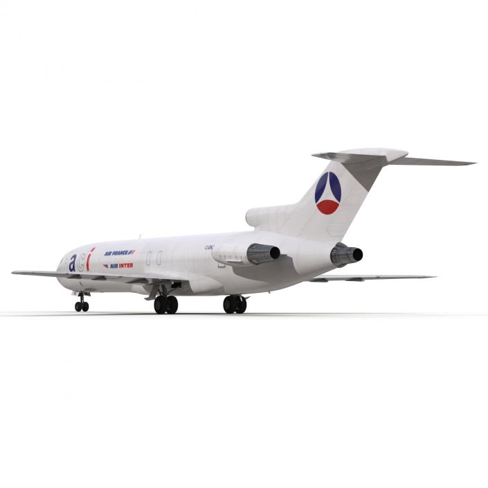 3D Boeing 727-200F Air France Rigged model