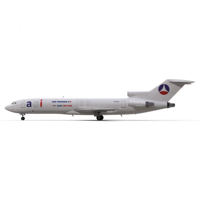 3D Boeing 727-200F Air France Rigged model