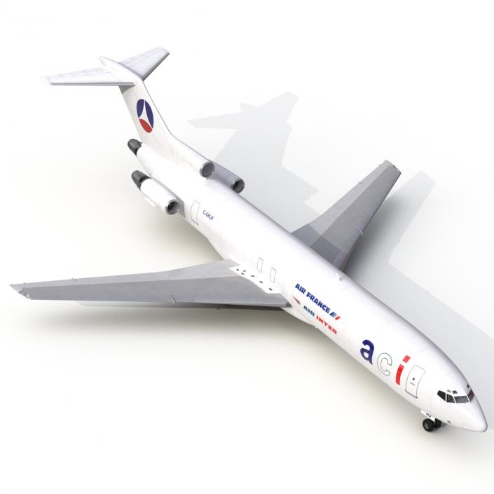 3D Boeing 727-200F Air France Rigged model