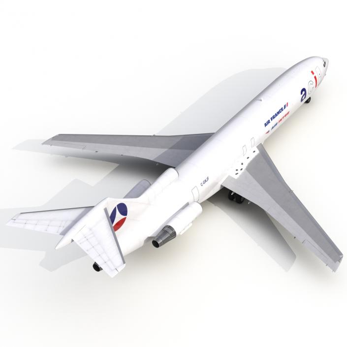 3D Boeing 727-200F Air France Rigged model