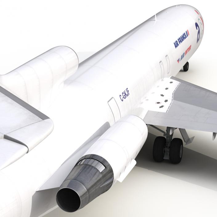 3D Boeing 727-200F Air France Rigged model