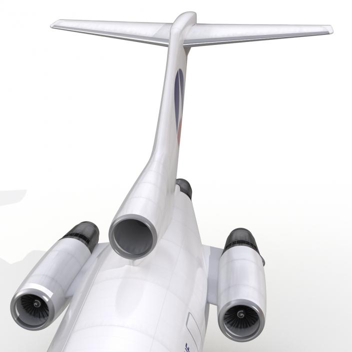 3D Boeing 727-200F Air France Rigged model