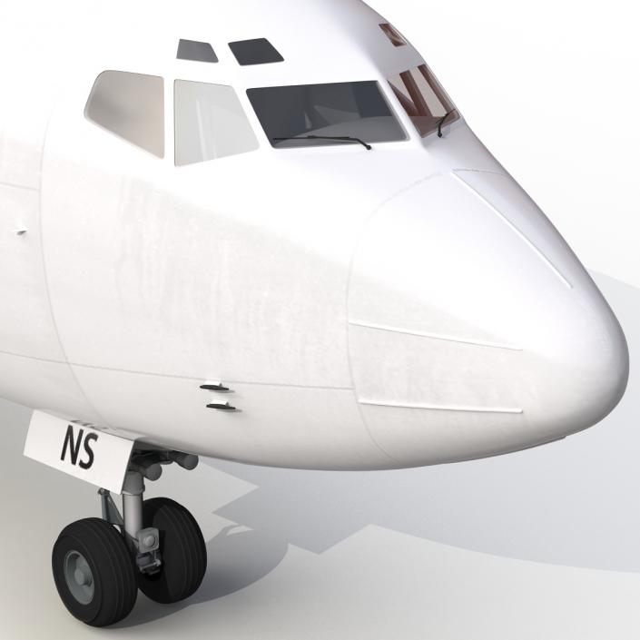 3D Boeing 727-200F Air France Rigged model