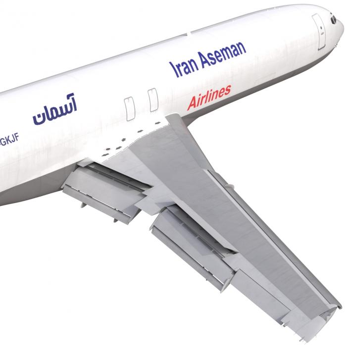 Boeing 727-200F Iran Aseman Rigged 3D model