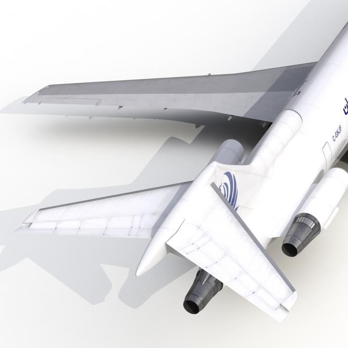 Boeing 727-200F Iran Aseman Rigged 3D model