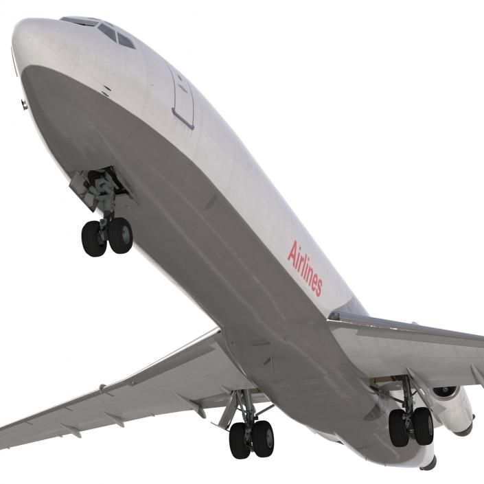 Boeing 727-200F Iran Aseman Rigged 3D model