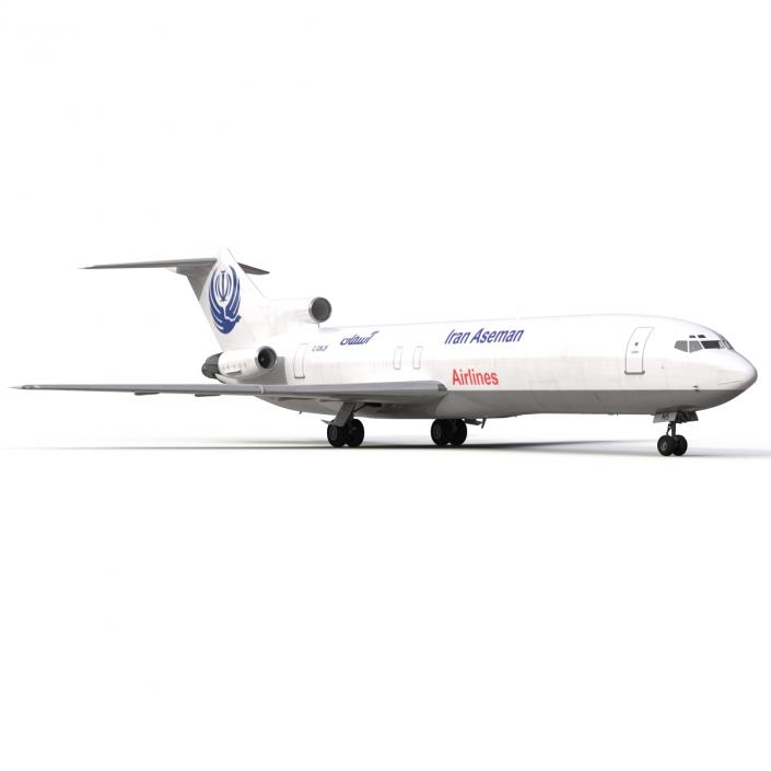 Boeing 727-200F Iran Aseman Rigged 3D model