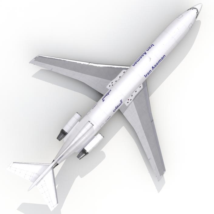 Boeing 727-200F Iran Aseman Rigged 3D model