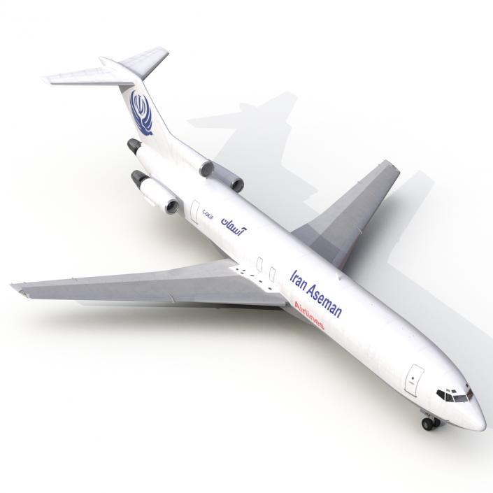 Boeing 727-200F Iran Aseman Rigged 3D model