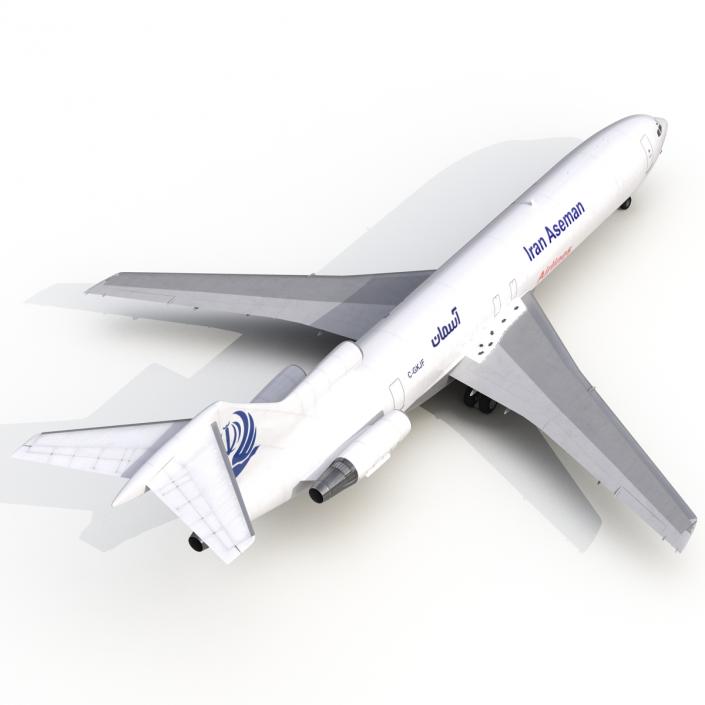 Boeing 727-200F Iran Aseman Rigged 3D model